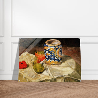 Still life with Italian earthenware jar - Paul Cézanne Acrylic Print - 70x100 cm / 28x40″ inches