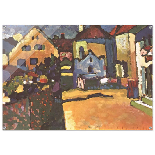 GRUNGASSE IN MURNAU 1909 - Wassily Kandinsky Acrylic Print - 70x100 cm / 28x40″ inches
