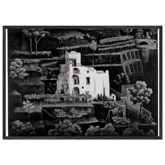 FARMHOUSE RAVELLO - MC Escher Framed Art Print – Black Wooden Frame - Default Title - -Framed Art Print