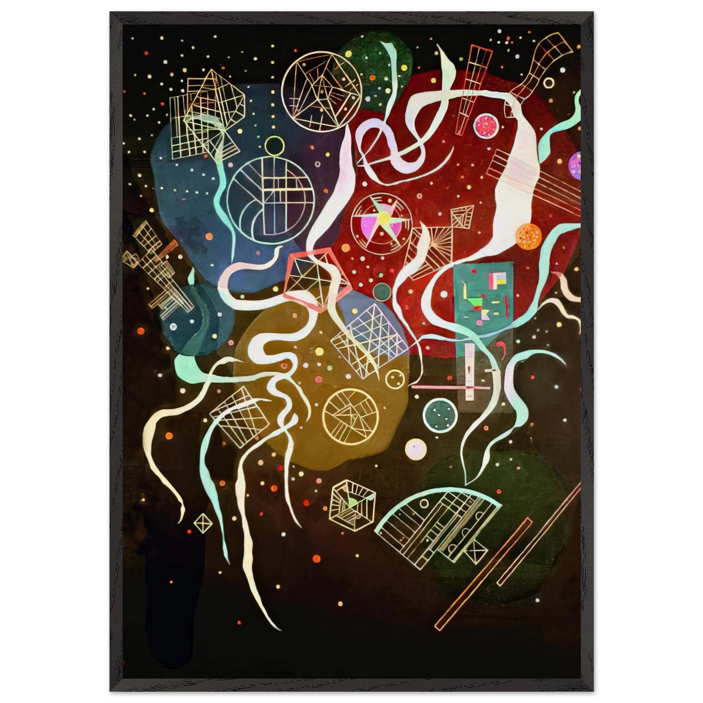 MOVEMENT I 1935 - Wassily Kandinsky Framed Art Print – Black Wooden Frame - Default Title - -Framed Art Print