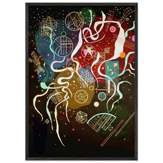 MOVEMENT I 1935 - Wassily Kandinsky Framed Art Print – Black Wooden Frame - Default Title - -Framed Art Print