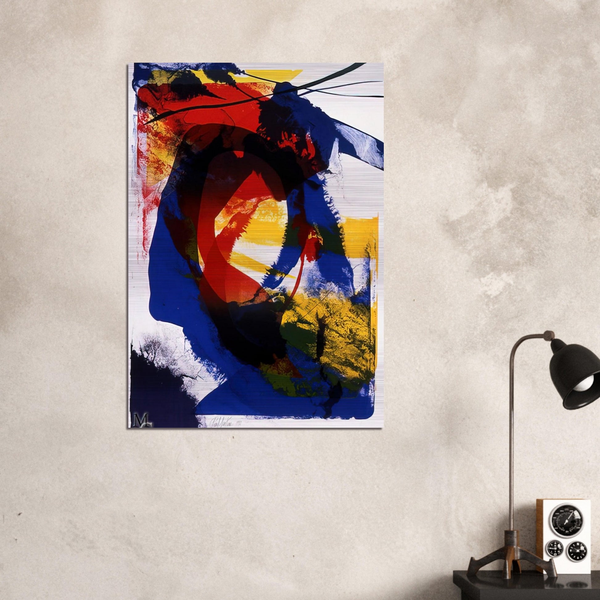 Distance Finding Mozart - 1992 - Paul Jenkins Brushed Aluminum Print - 70x100 cm / 28x40 inches | Paul Jenkins Aluminum Print | Paul Jenkins Prints