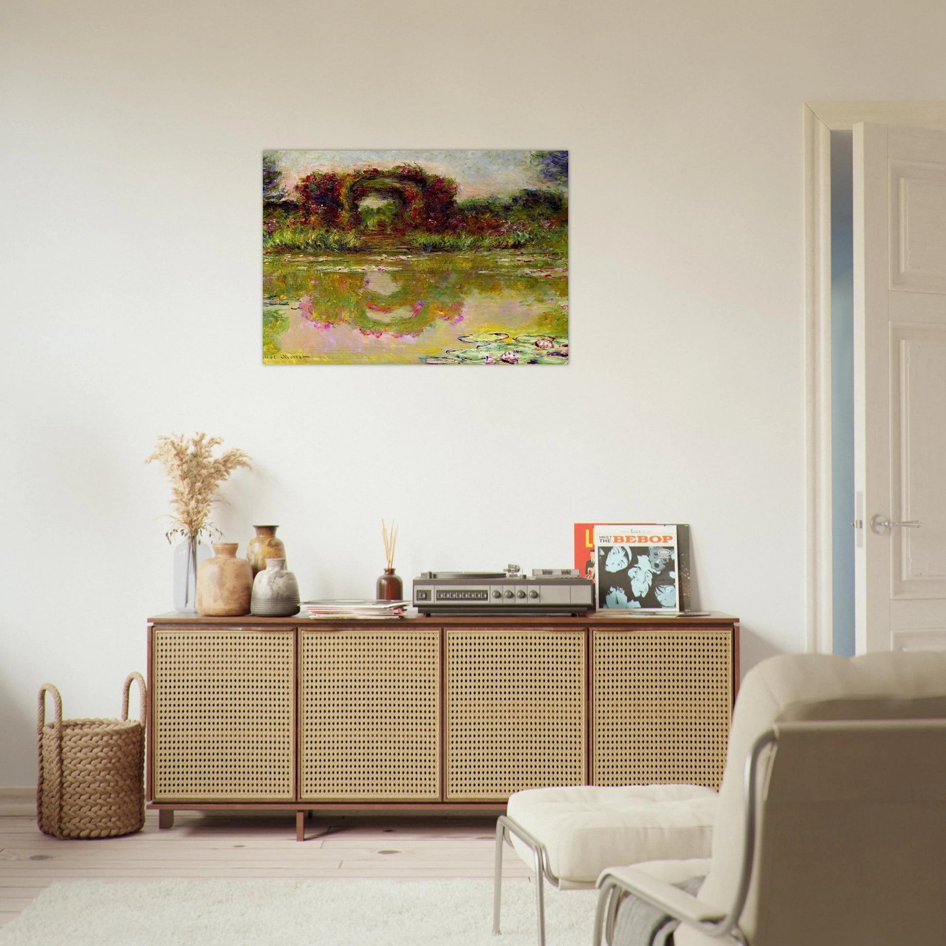 Rose Arches at Giverny - claude monet Brushed Aluminum Print - 70x100 cm / 28x40 inches | claude monet Aluminum Print | claude monet Prints