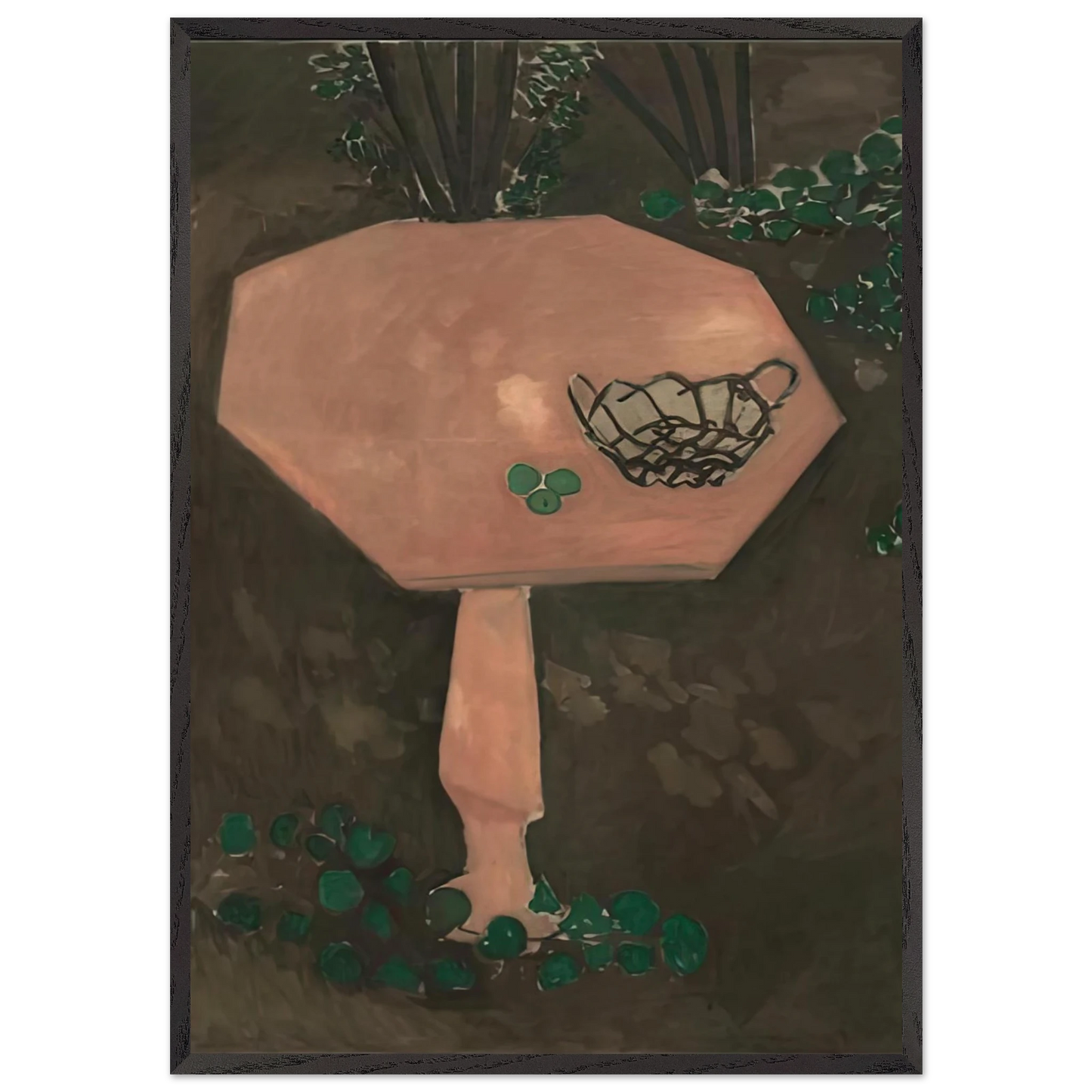 THE ROSE MARBLE TABLE 1917 - Henri Matisse Framed Art Print – Black Wooden Frame - Default Title - -Framed Art Print