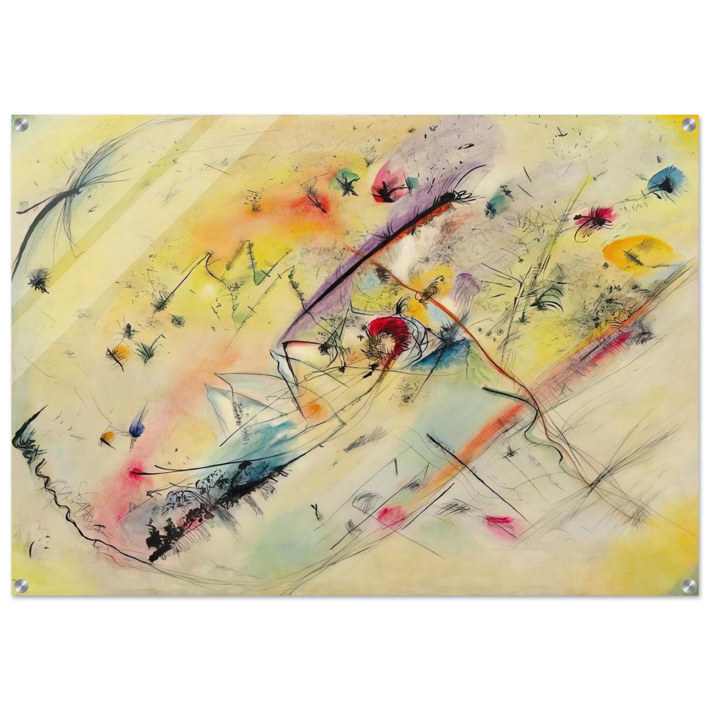 BRIGHT PICTURE 1913 - Wassily Kandinsky Acrylic Print - 70x100 cm / 28x40″ inches | Wassily Kandinsky Wall Art | Wassily Kandinsky Prints