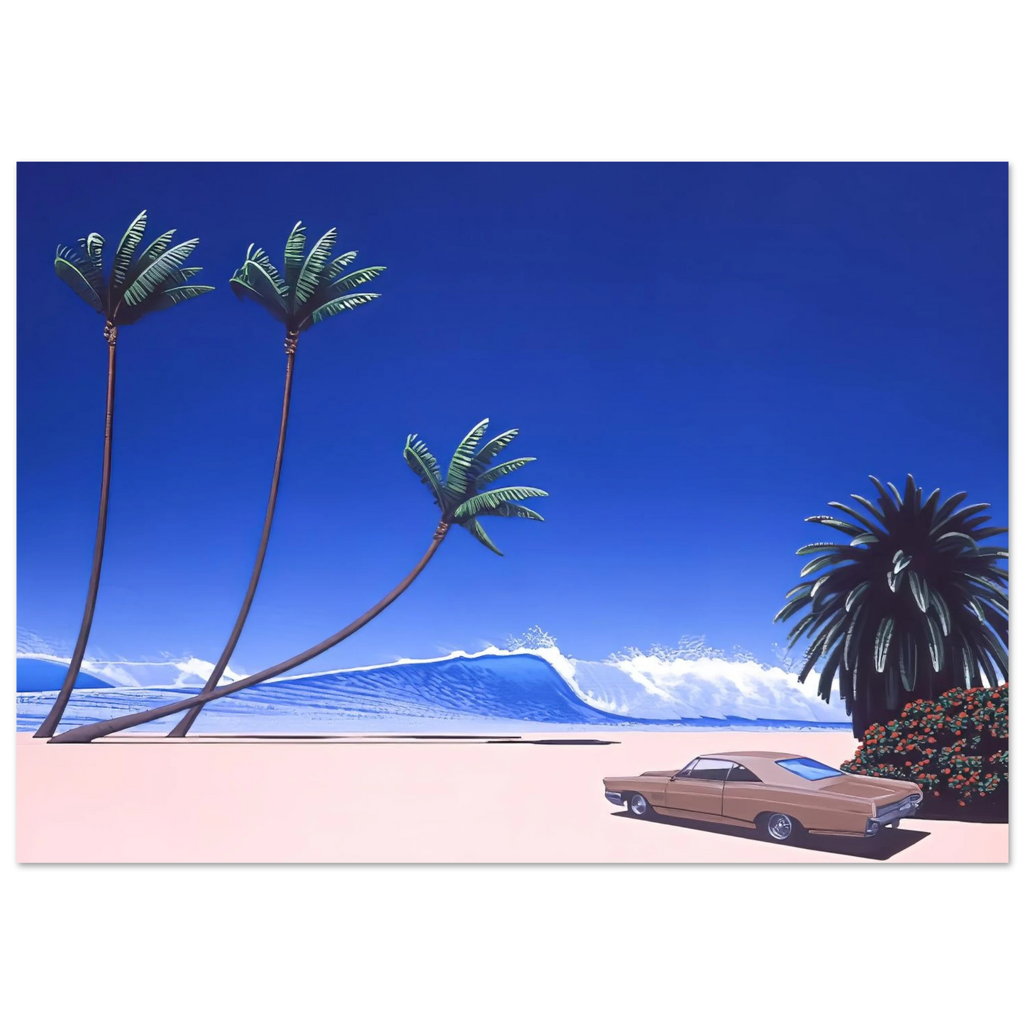 Hiroshi Nagai - Impender Beach Wall Art - 60x80 cm / 24x32 inches - Fine Art Poster - -