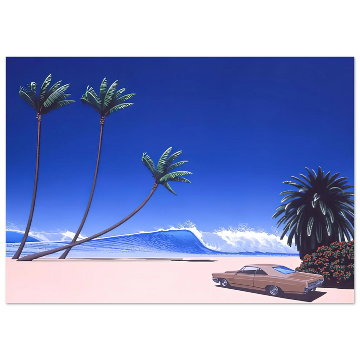 Hiroshi Nagai - Impender Beach Wall Art - 60x80 cm / 24x32 inches - Fine Art Poster - -