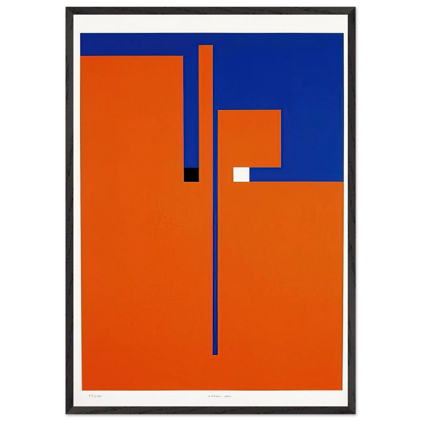 Tribute to Santomaso - Concretism - Bruno Munari Framed Art Print – Black Wooden Frame - Default Title - -Framed Art Print