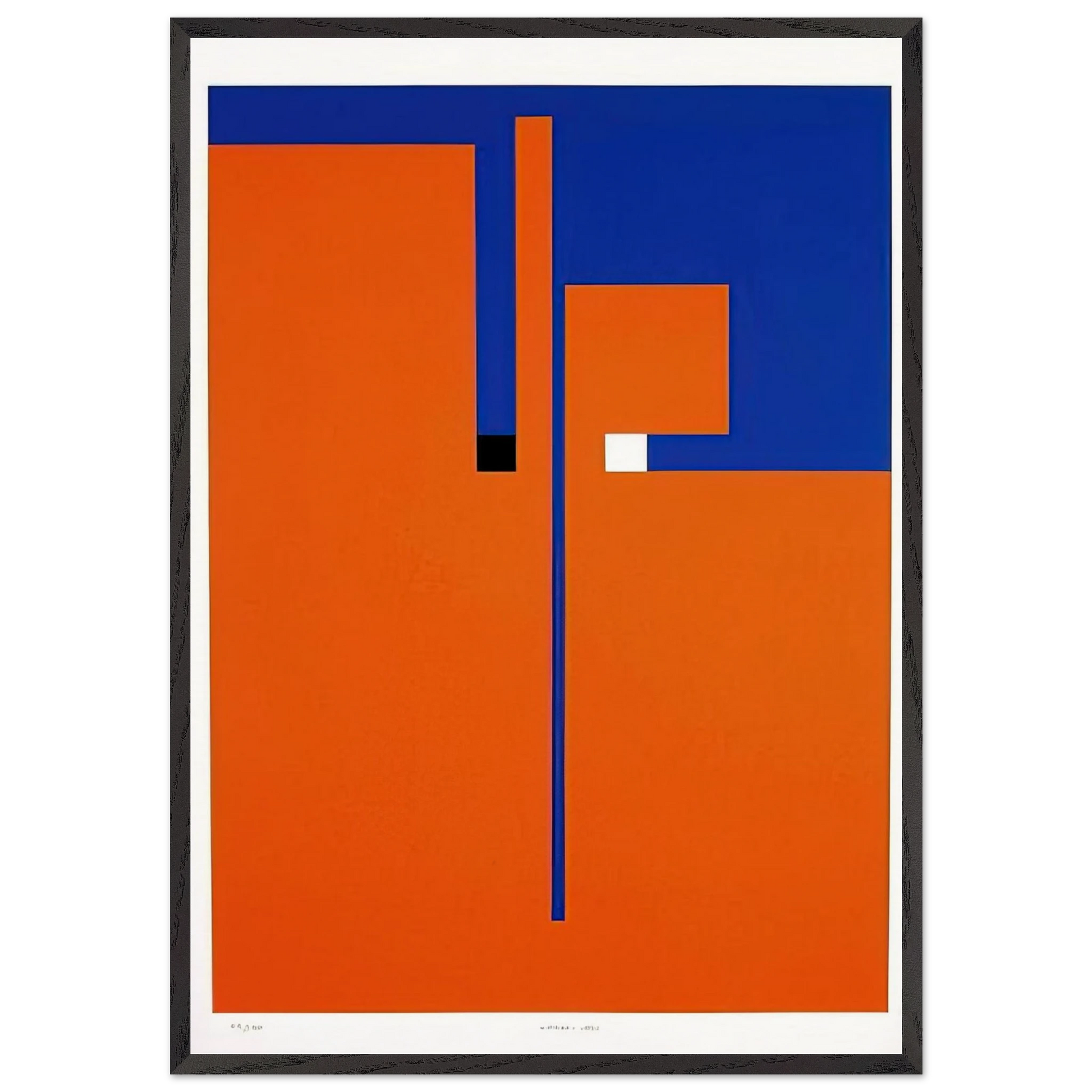 Tribute to Santomaso - Concretism - Bruno Munari Framed Art Print – Black Wooden Frame - Default Title - -Framed Art Print