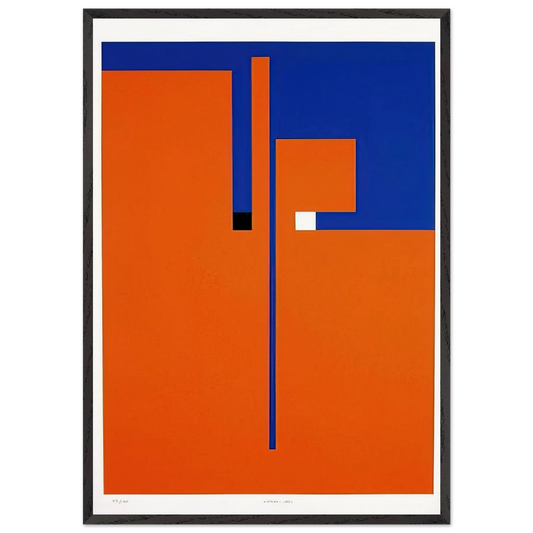 Tribute to Santomaso - Concretism - Bruno Munari Framed Art Print – Black Wooden Frame - Default Title - -Framed Art Print