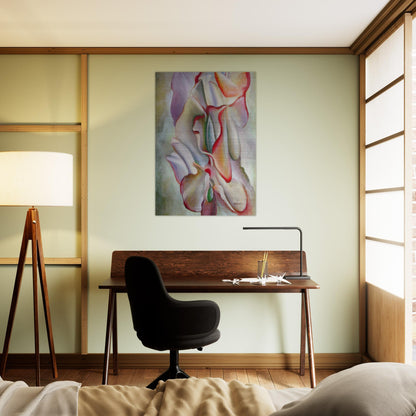 Pink Sweet Peas - Georgia O'Keeffe Brushed Aluminum Print - 70x100 cm / 28x40 inches | Georgia O'Keeffe Aluminum Print | Georgia O'Keeffe Prints