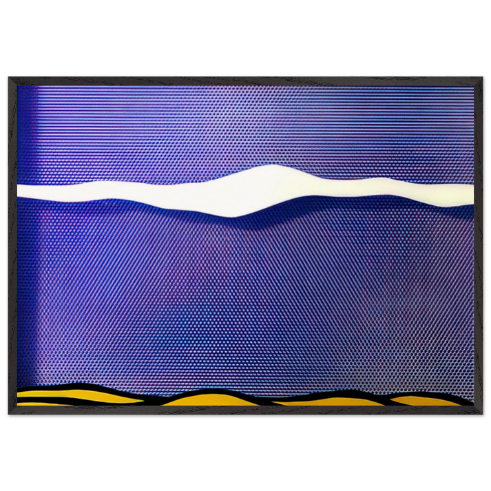 ARCTIC LANDSCAPE 1964 - Roy Lichtenstein 70x100 cm / 28x40 inches Framed Art Print – Black Wooden Frame