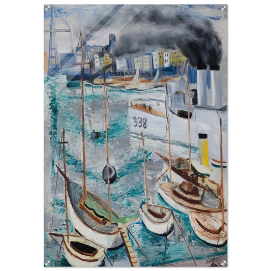 MARSEILLE PORT 1 - Moise Kisling Acrylic Print - 70x100 cm / 28x40″ inches