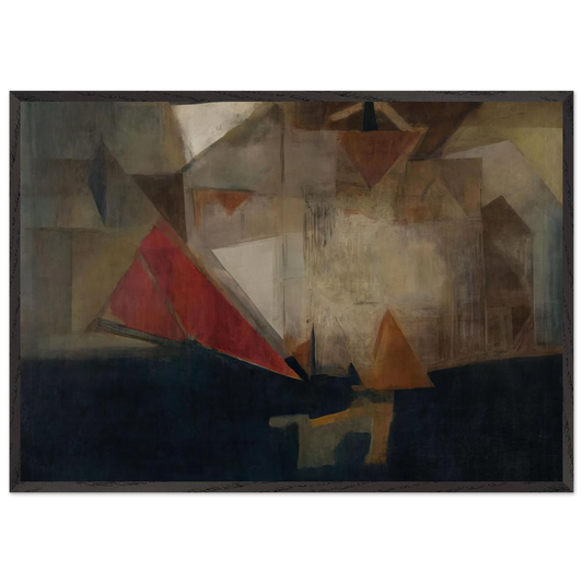 Untitled - 1963 N13 - Nasreen Mohamedi Framed Art Print – Black Wooden Frame - Default Title - -Framed Art Print