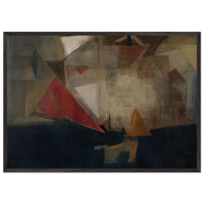 Untitled - 1963 N13 - Nasreen Mohamedi 70x100 cm / 28x40 inches Framed Art Print – Black Wooden Frame