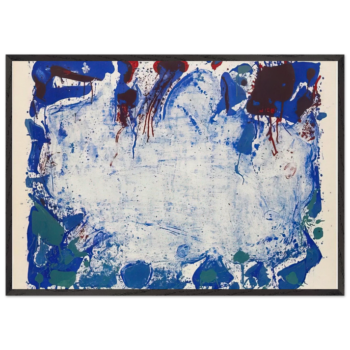 Happy Death Stone - Sam Francis 70x100 cm / 28x40 inches Framed Art Print – Black Wooden Frame