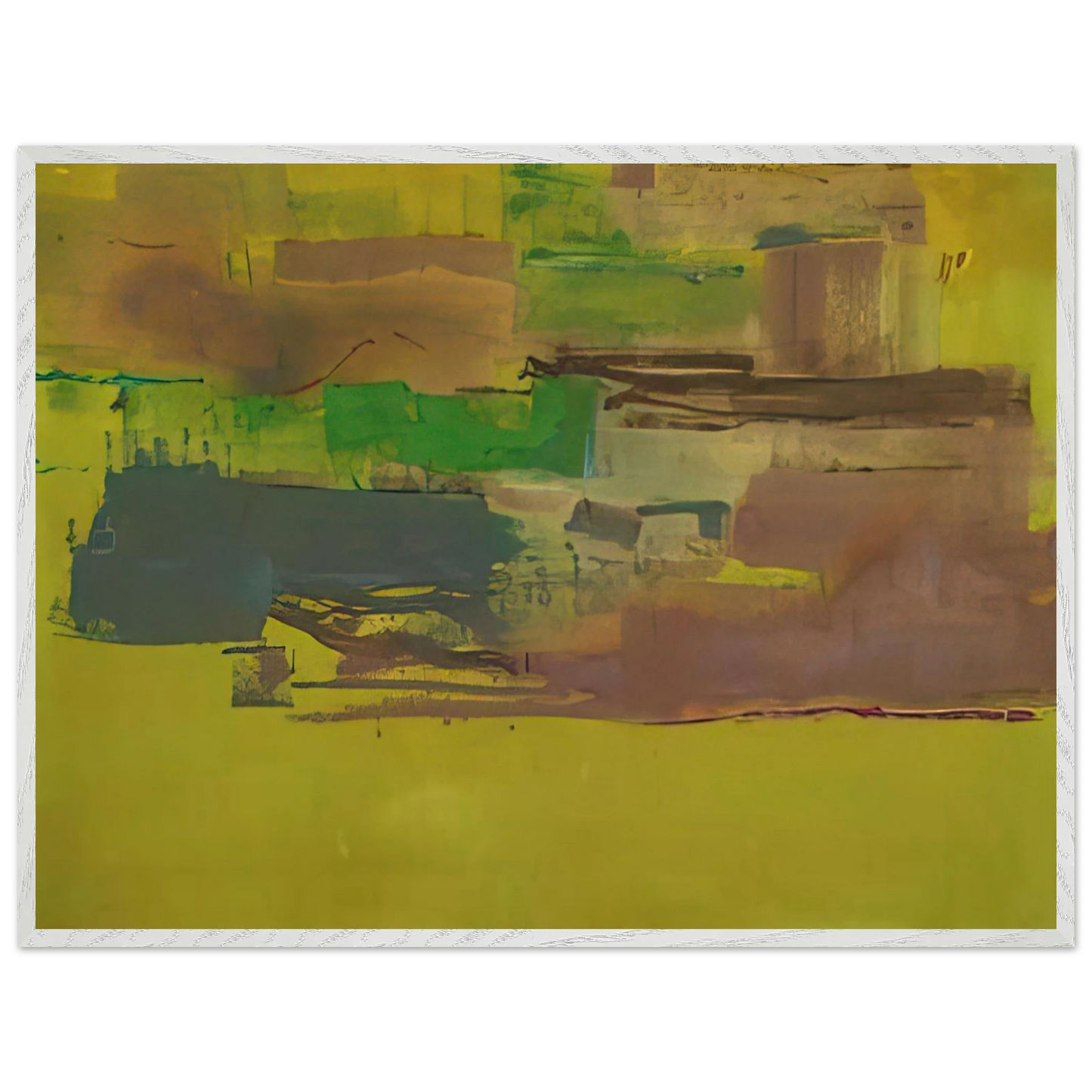 Helen Frankenthaler - August Deep - 1978 Wall art - A2 (42 x 59.4  cm) - Premium Wooden Framed Poster With Fine Art Paper - Wood frame