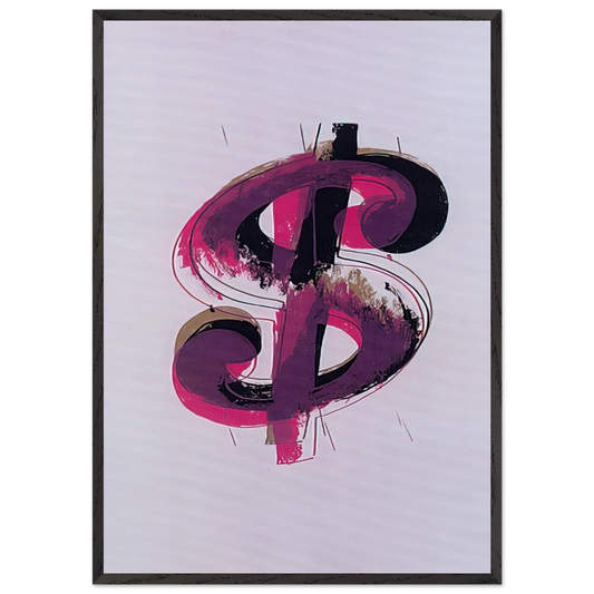 Paper Dollar - Andy Warhol Framed Art Print – Black Wooden Frame - Default Title - -Framed Art Print