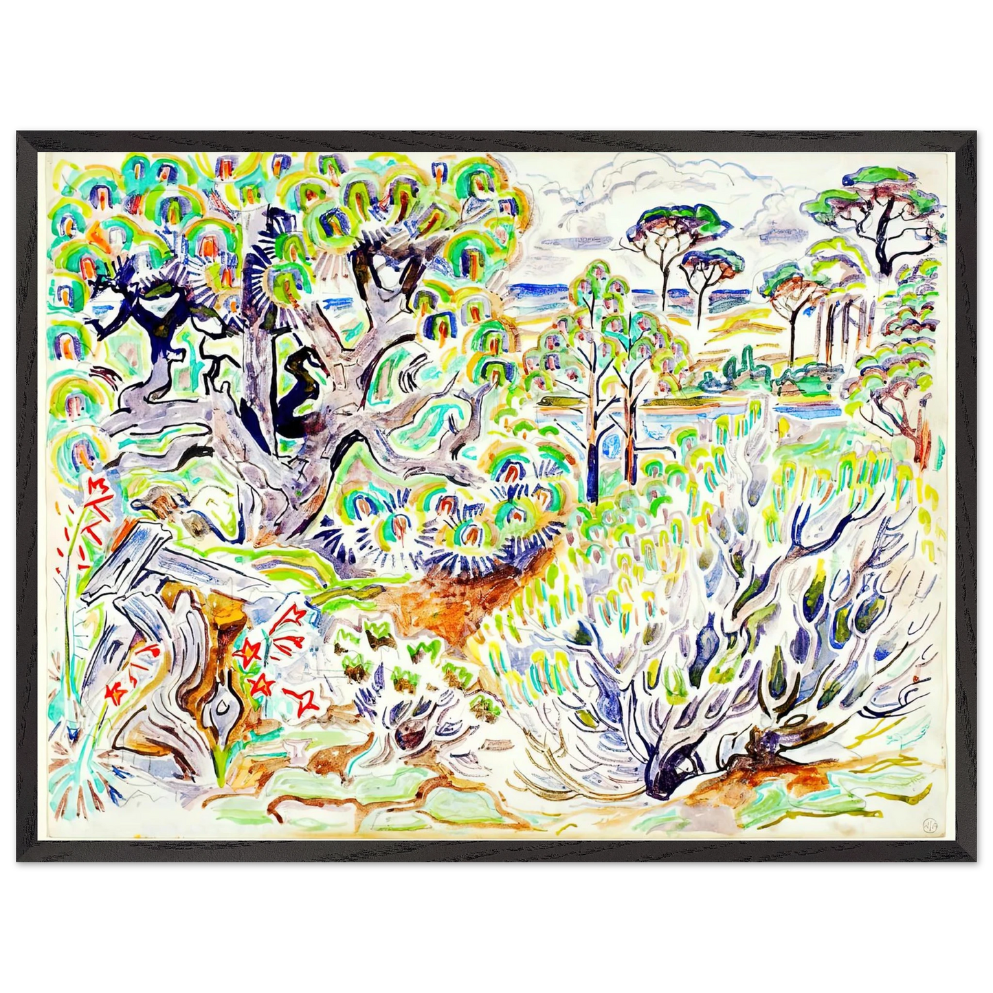 Walter Inglis Anderson - Walter Anderson Wall art - 13x18 cm / 5x7 Inches - Premium Wooden Framed Poster With Fine Art Paper - Wood frame