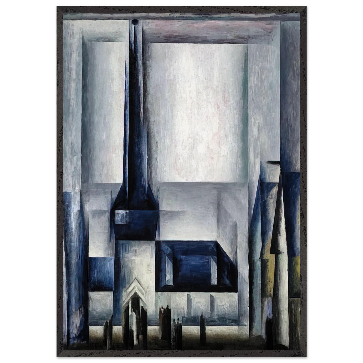 GELMERODA III 1913 - Lyonel Feininger Framed Art Print – Black Wooden Frame - Default Title - -Framed Art Print