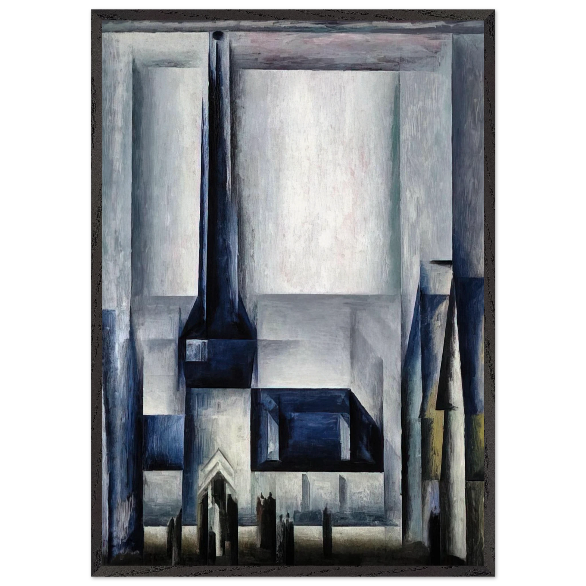 GELMERODA III 1913 - Lyonel Feininger Framed Art Print – Black Wooden Frame - Default Title - -Framed Art Print