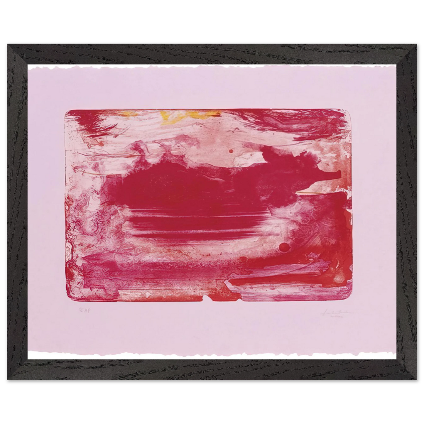 Helen Frankenthaler - The Red Sea - 1982 Wall art - 13x18 cm / 5x7 inches - Premium Wooden Framed Poster With Fine Art Paper - White frame