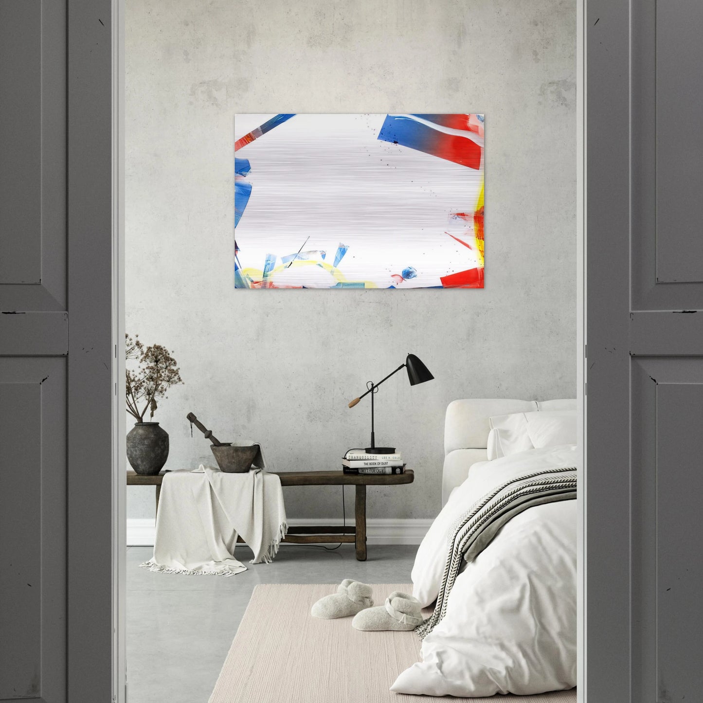 Untitled  SFM66-04  - Sam Francis Brushed Aluminum Print - 70x100 cm / 28x40 inches | Sam Francis Aluminum Print | Sam Francis Prints