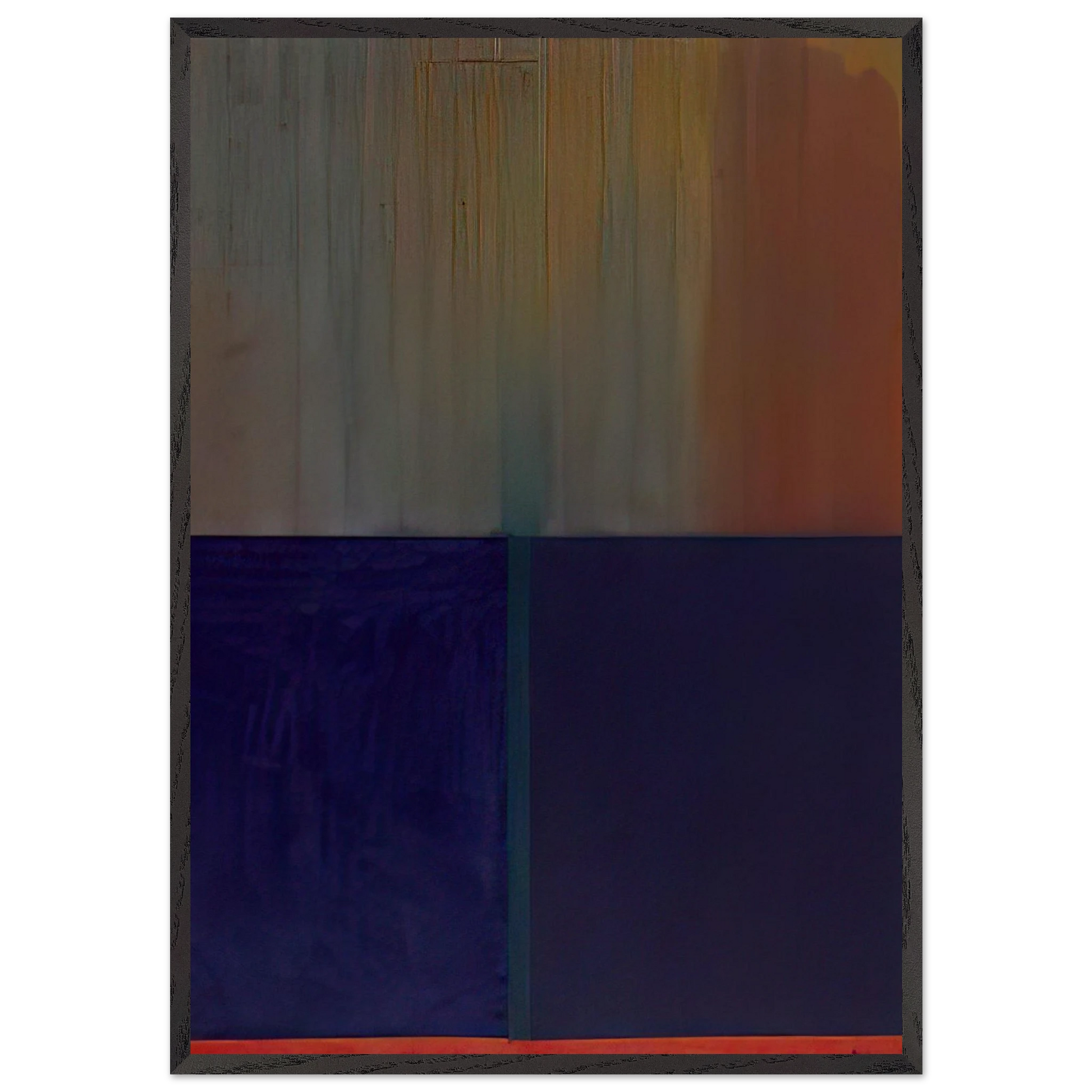 121268 - 1969 - John Hoyland Framed Art Print – Black Wooden Frame - Default Title - -Framed Art Print