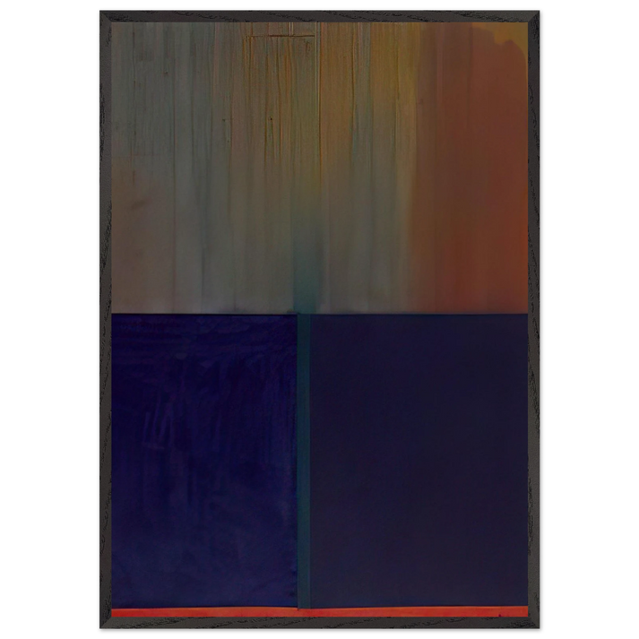 121268 - 1969 - John Hoyland 70x100 cm / 28x40 inches Framed Art Print – Black Wooden Frame