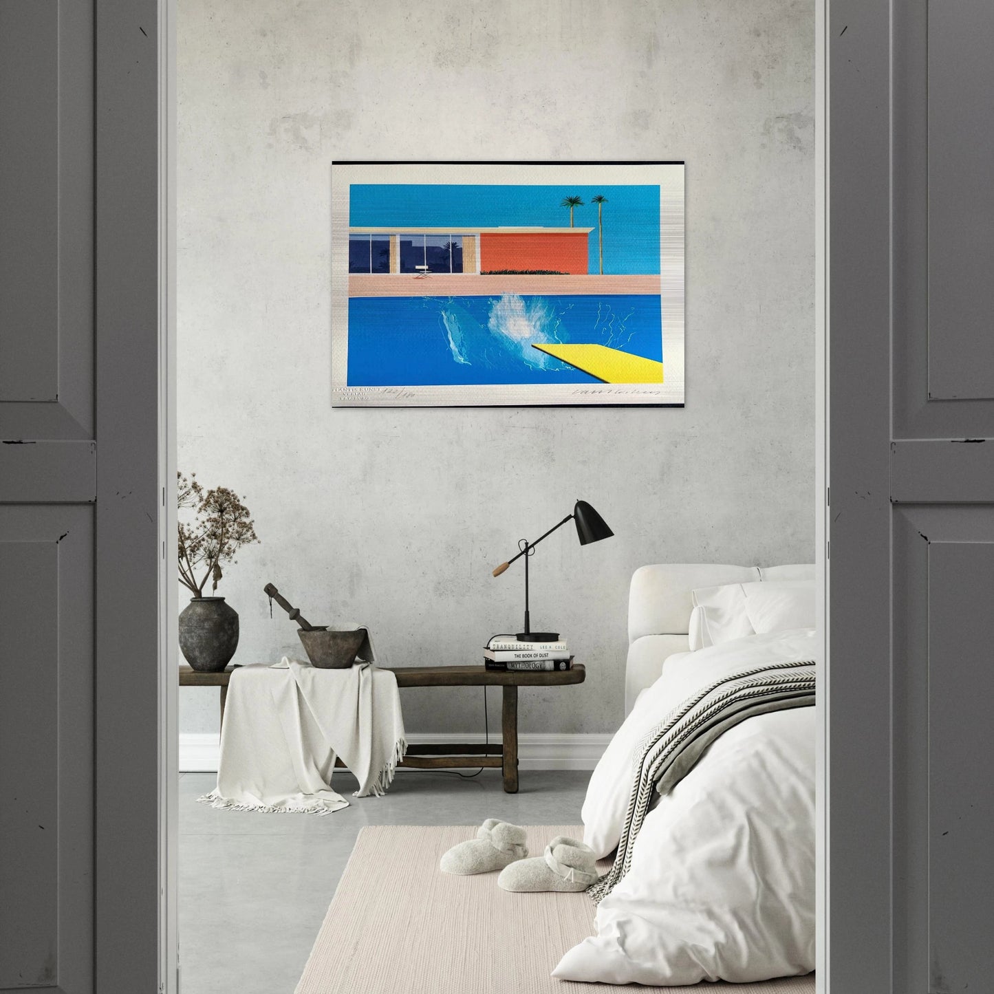 David Hockney - David Hockney Brushed Aluminum Print - 70x100 cm / 28x40 inches | David Hockney Aluminum Print | David Hockney Prints