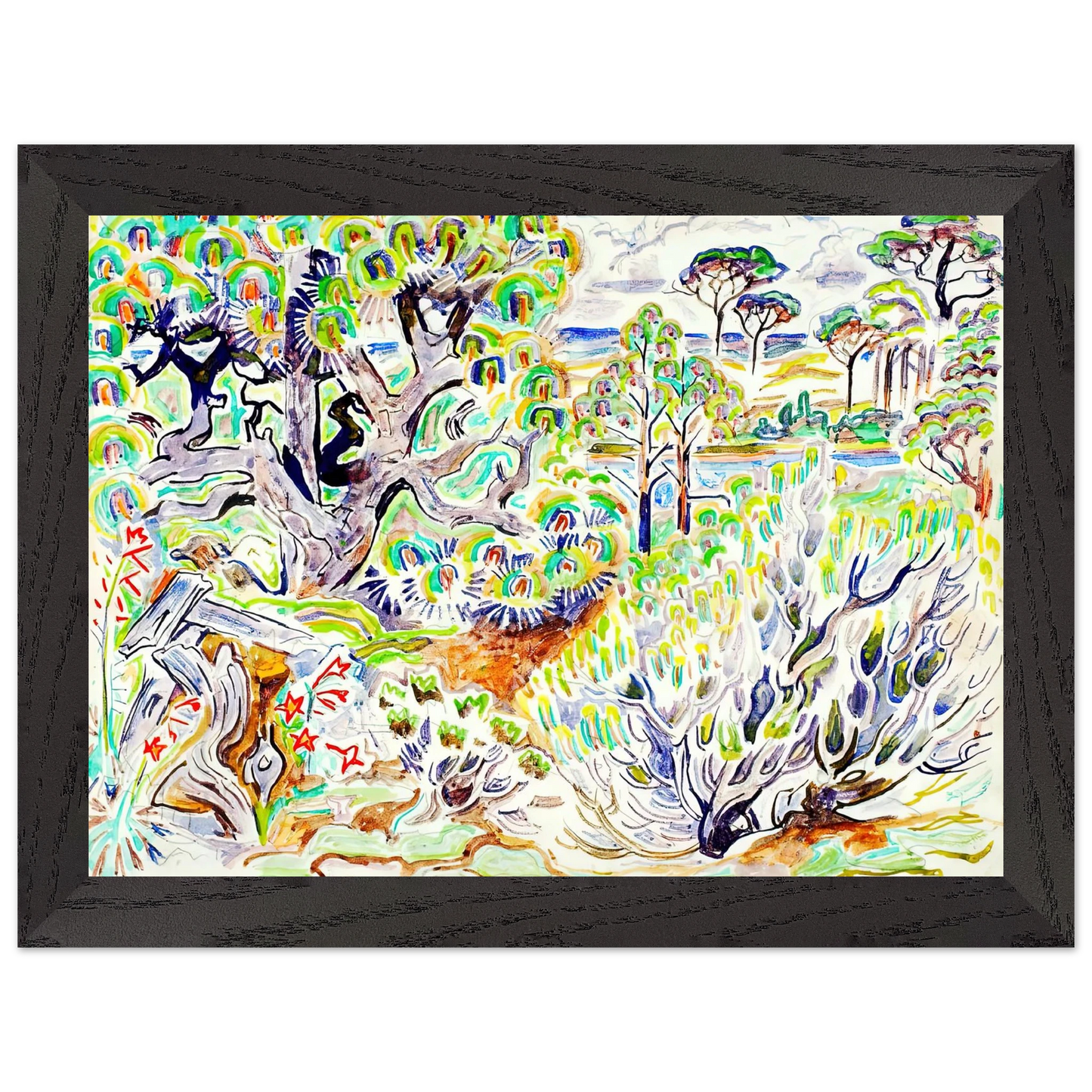 Walter Inglis Anderson - Walter Anderson Wall art - 27x35 cm / 11x14 Inches - Premium Wooden Framed Poster With Fine Art Paper - White frame
