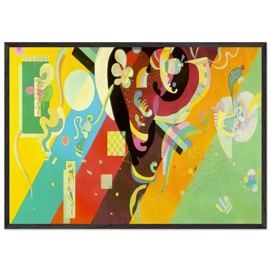 COMPOSITION IX 1936 - Wassily Kandinsky 70x100 cm / 28x40 inches Framed Art Print – Black Wooden Frame