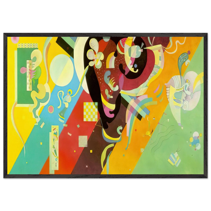 COMPOSITION IX 1936 - Wassily Kandinsky 70x100 cm / 28x40 inches Framed Art Print – Black Wooden Frame