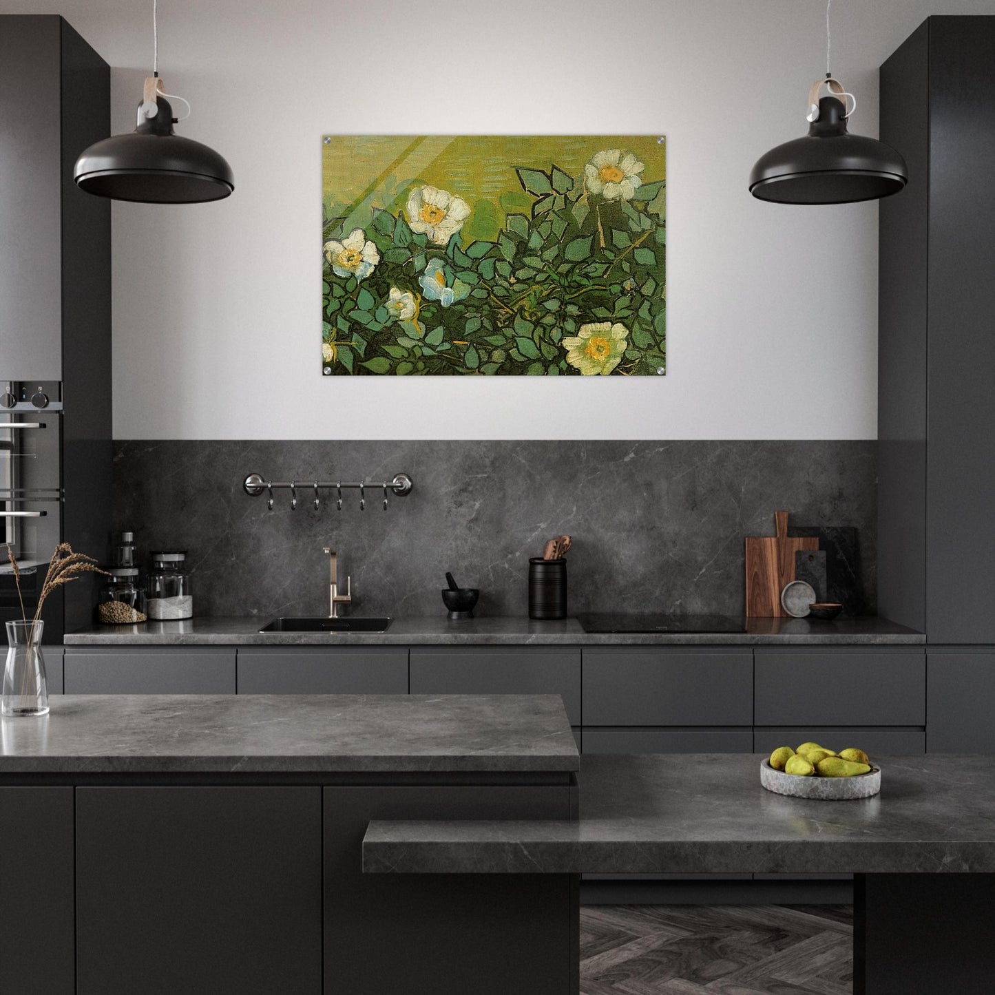 Wild Roses - Vincent van Gogh Acrylic Print - 70x100 cm / 28x40″ inches