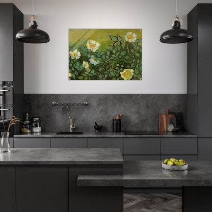 Wild Roses - Vincent van Gogh Acrylic Print - 70x100 cm / 28x40″ inches