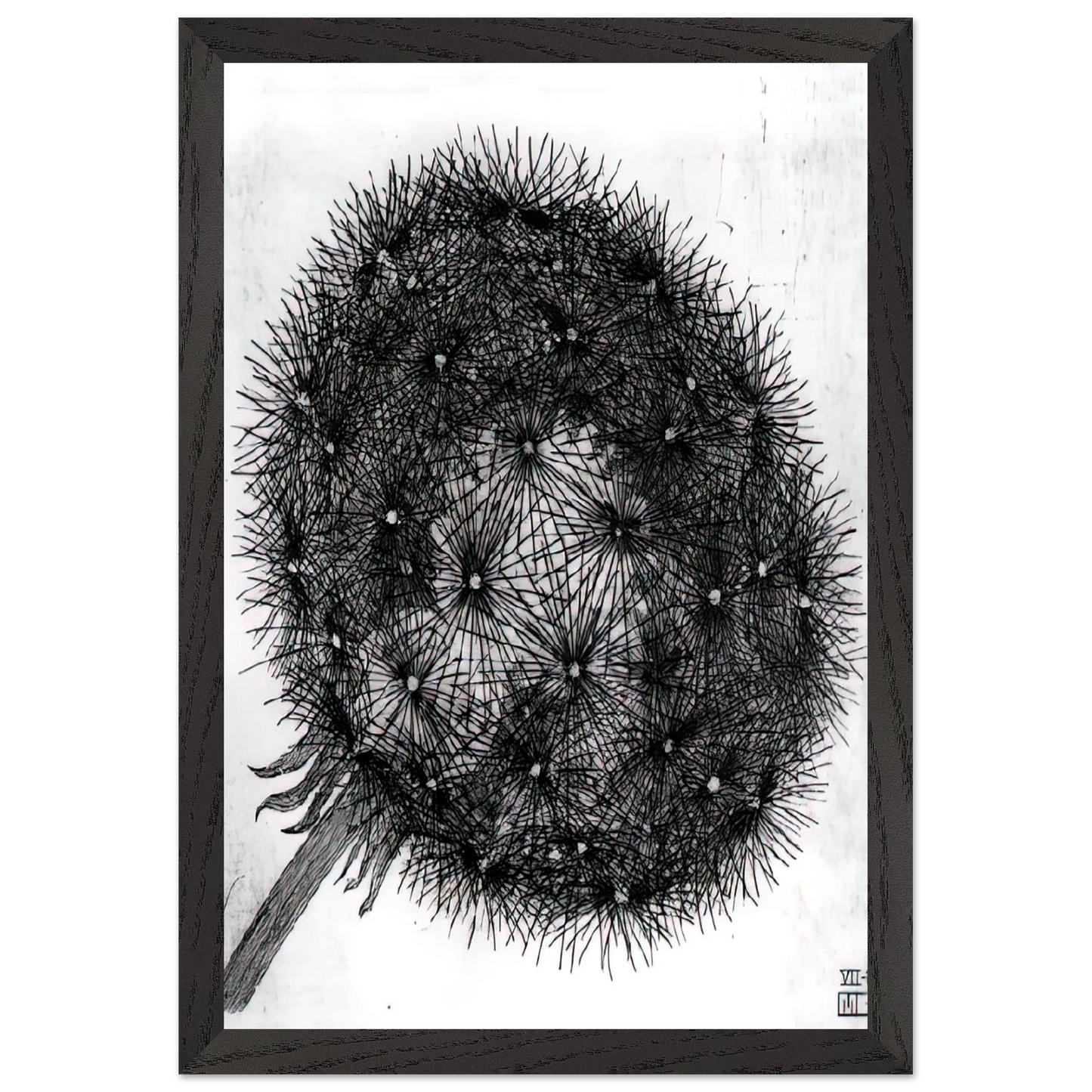 MC Escher - BLOWBALL I Wall Art - 21x29.7 cm / 8x12" - Premium Wooden Framed Poster With Fine Art Paper - Wood frame
