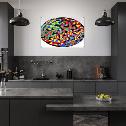 MONKEY PUZZLE 1988 - Keith Haring Acrylic Print - 70x100 cm / 28x40″ inches | Keith Haring Wall Art | Keith Haring Prints