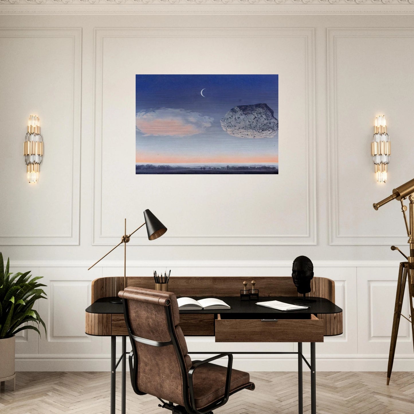 THE BATTLE OF THE ARGONNE 1959 - Rene Magritte Brushed Aluminum Print - 70x100 cm / 28x40 inches | Rene Magritte Aluminum Print | Rene Magritte Prints