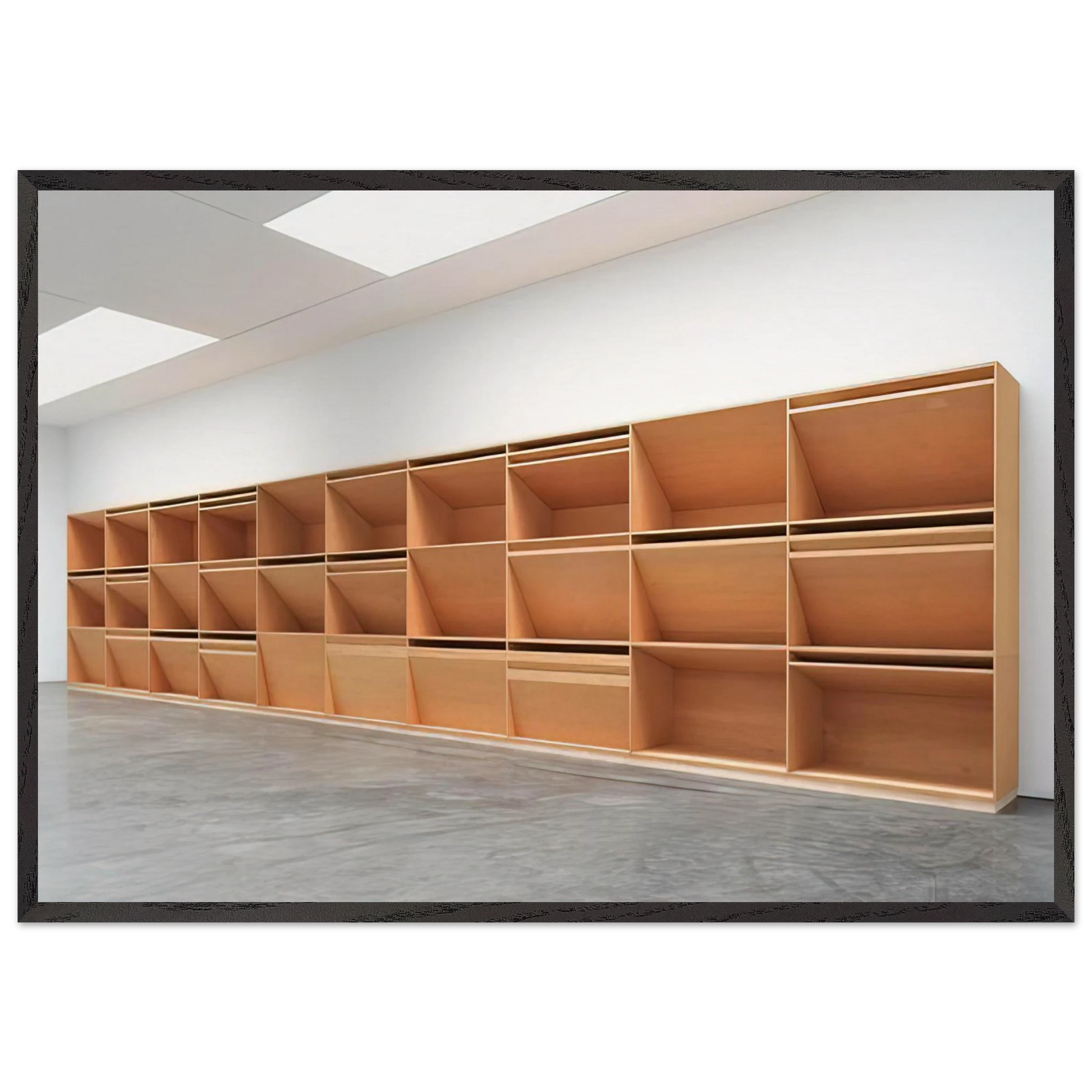 Untitled Plywood - 1980 - Donald Judd Framed Art Print – Black Wooden Frame - Default Title - -Framed Art Print