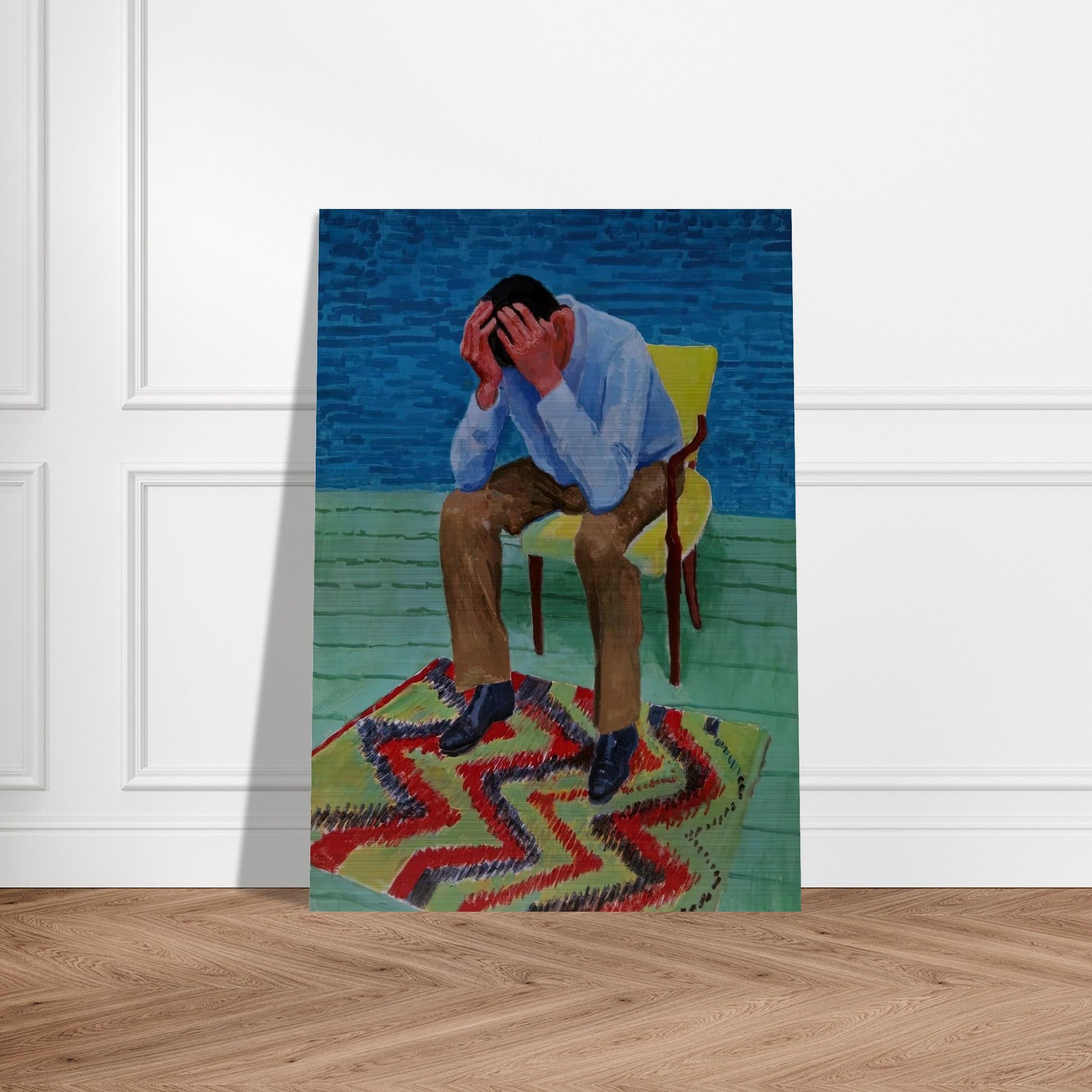 David Hockney - David Hockney Brushed Aluminum Print - 70x100 cm / 28x40 inches | David Hockney Aluminum Print | David Hockney Prints