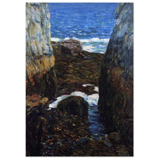 The North Gorge, Appledore, Isles of Shoals - Childe Hassam Brushed Aluminum Print - 70x100 cm / 28x40 inches | Childe Hassam Aluminum Print | Childe Hassam Prints