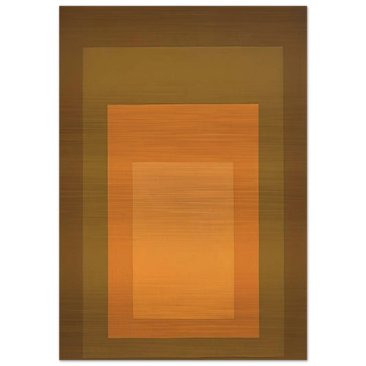 HOMAGE TO THE SQUARE AUTUMN CLIMAX 1963 - Josef Albers Brushed Aluminum Print - 70x100 cm / 28x40 inches | Josef Albers Aluminum Print | Josef Albers Prints