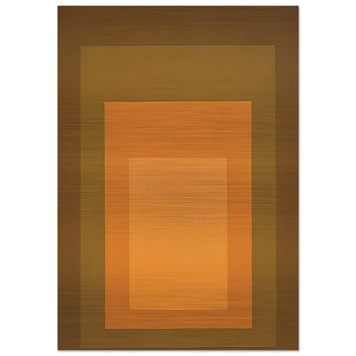 HOMAGE TO THE SQUARE AUTUMN CLIMAX 1963 - Josef Albers Brushed Aluminum Print - 70x100 cm / 28x40 inches | Josef Albers Aluminum Print | Josef Albers Prints