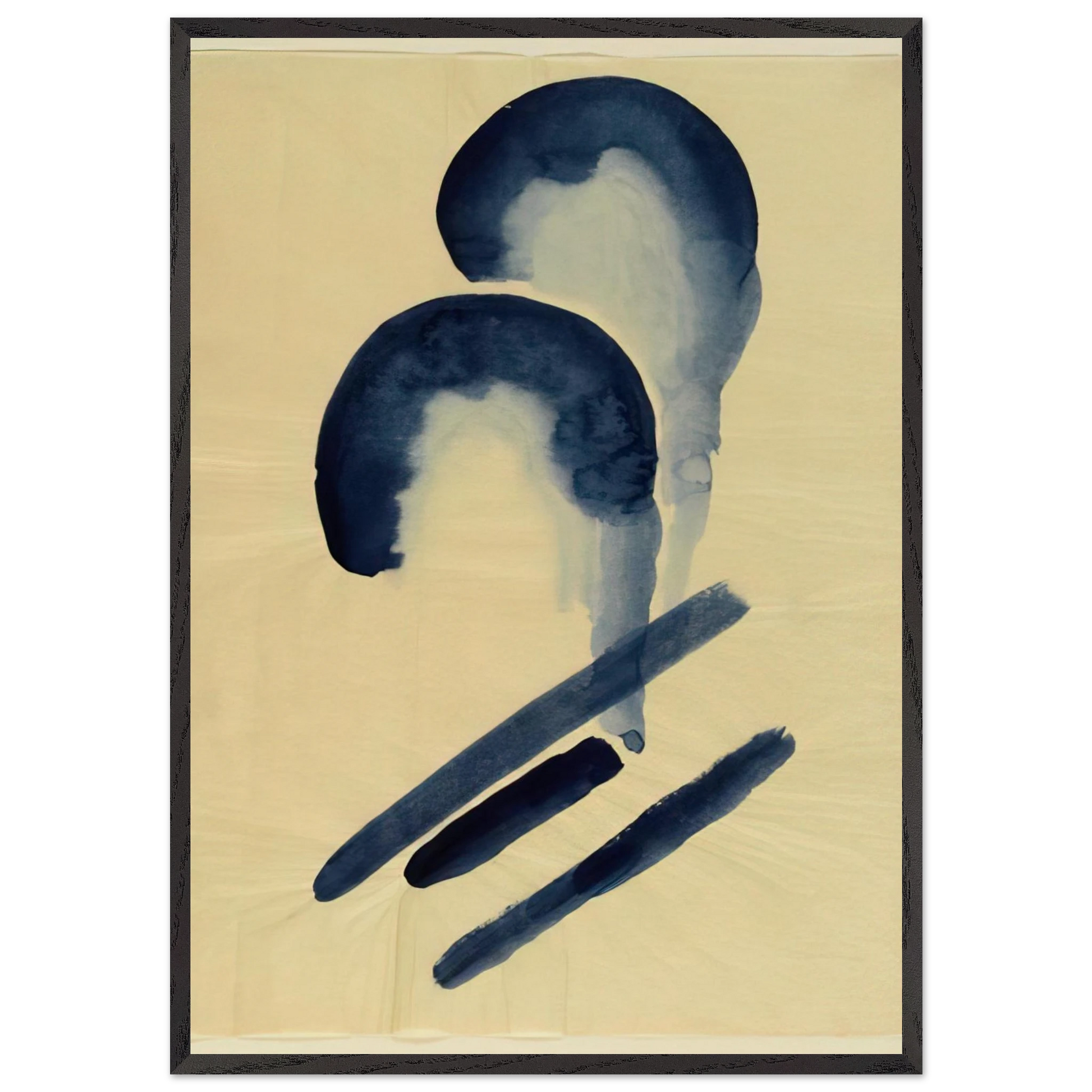 Blue-04 - Georgia OKeeffe 70x100 cm / 28x40 inches Framed Art Print – Black Wooden Frame