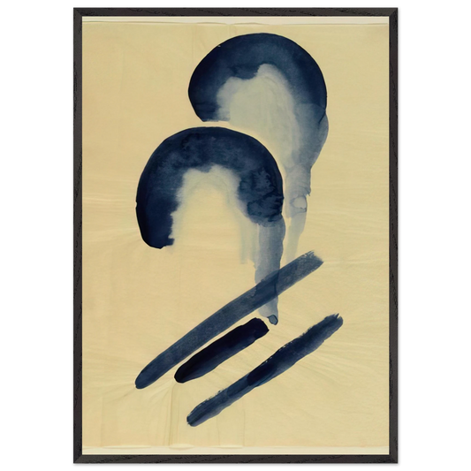 Blue-04 - Georgia OKeeffe 70x100 cm / 28x40 inches Framed Art Print – Black Wooden Frame
