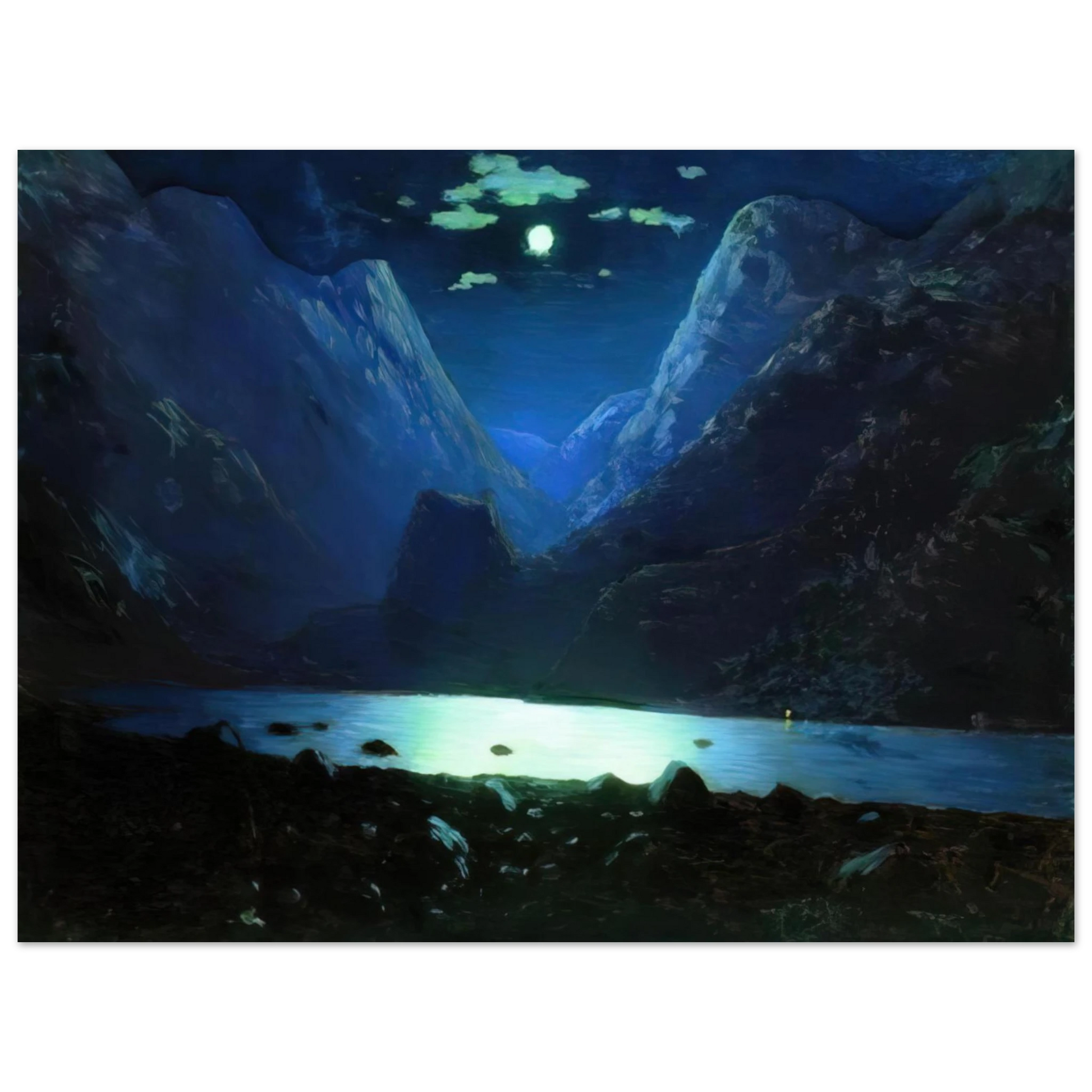 Arkhyp Kuindzhi - Daryal pass. Moonlight Night Fine Art Poster - Default Title