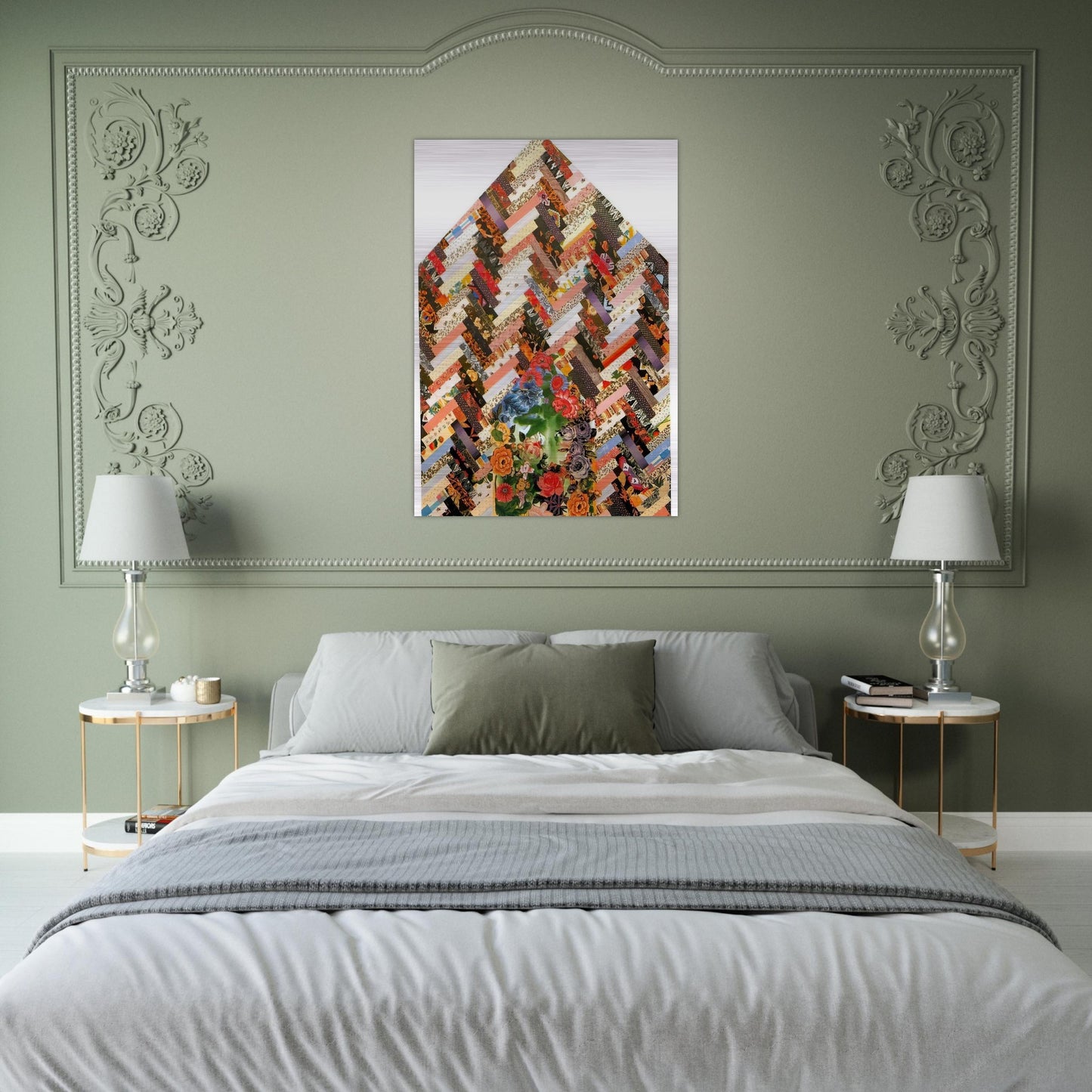 New Harmony B - PD Pattern and Decoration - Miriam Schapiro Brushed Aluminum Print - 70x100 cm / 28x40 inches | Miriam Schapiro Aluminum Print | Miriam Schapiro Prints