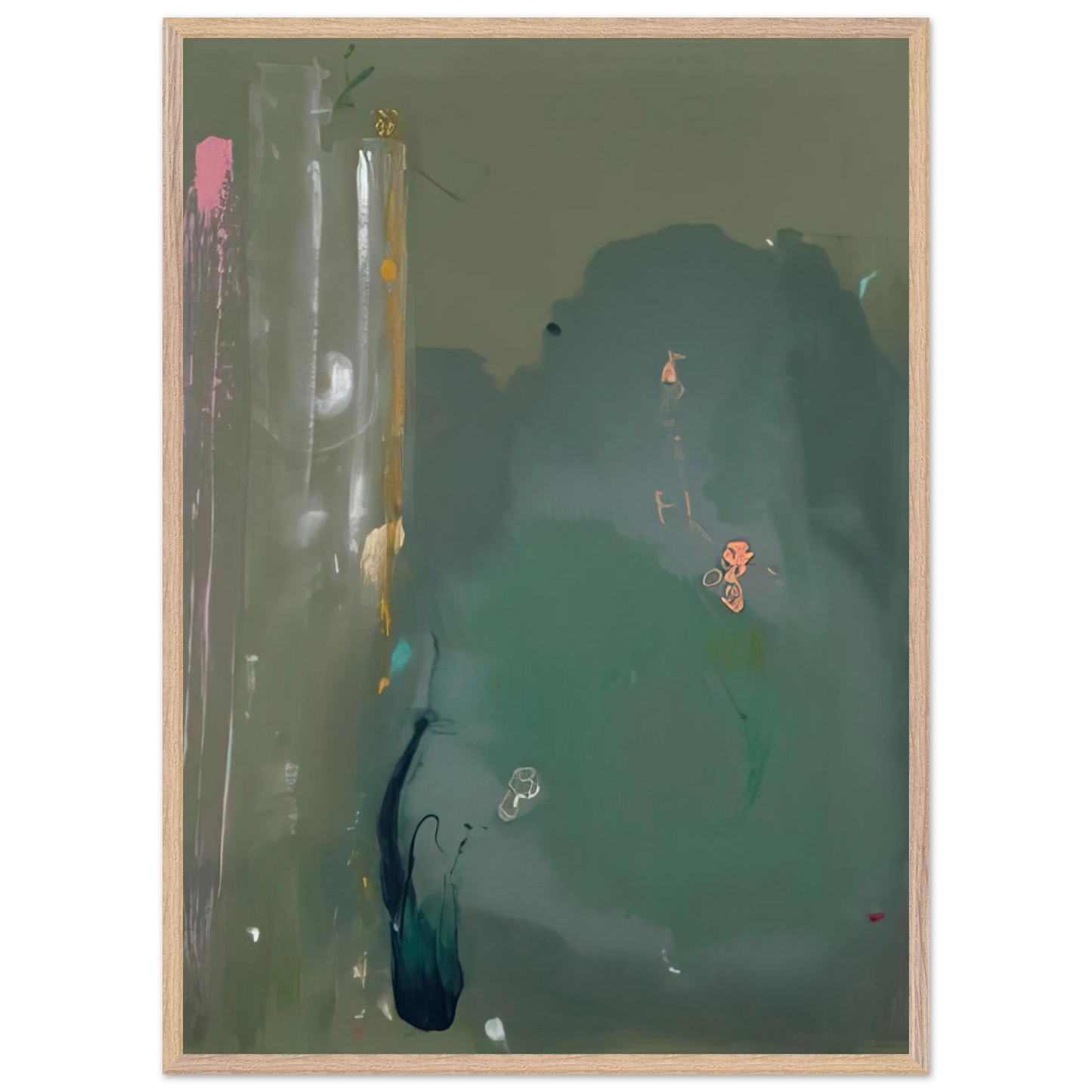 Helen Frankenthaler - CÃ´te d Argent - 1980 Wall art - 60x90 cm / 24x36 inches - Premium Wooden Framed Poster With Fine Art Paper - White frame