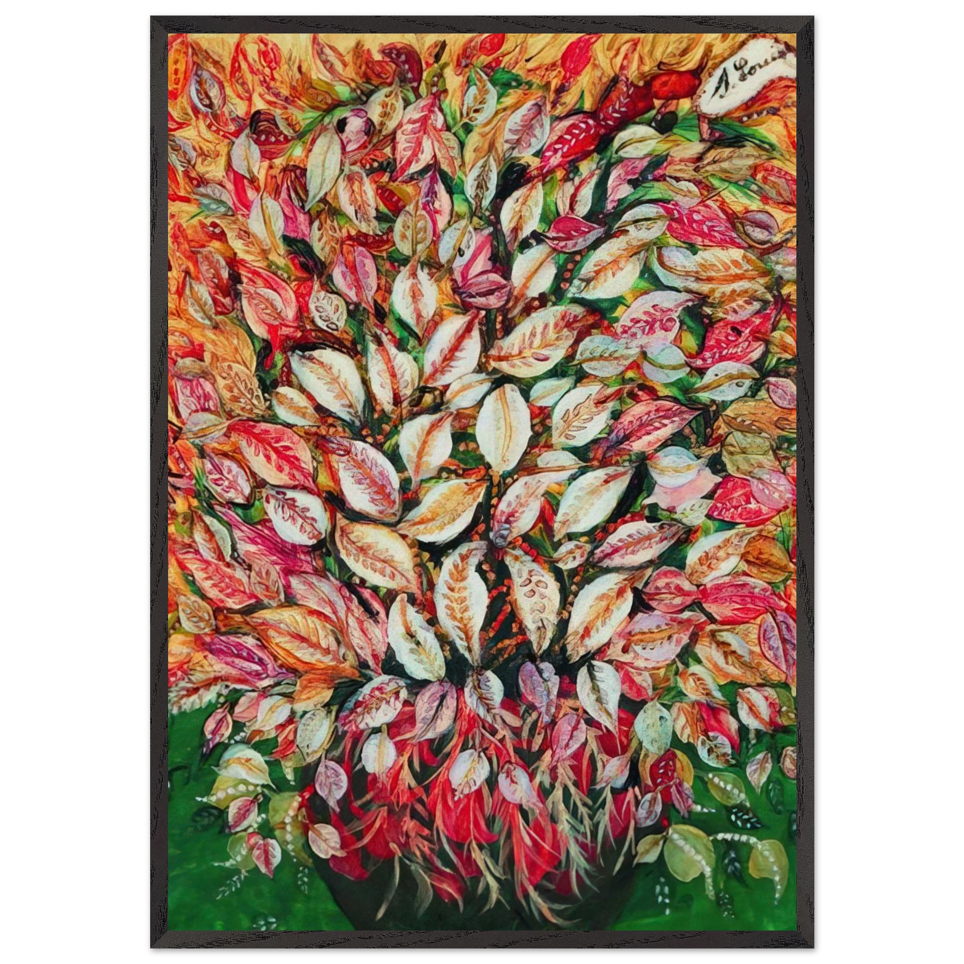 Feuilles - 1928 - Seraphine Louis Framed Art Print – Black Wooden Frame - Default Title - -Framed Art Print