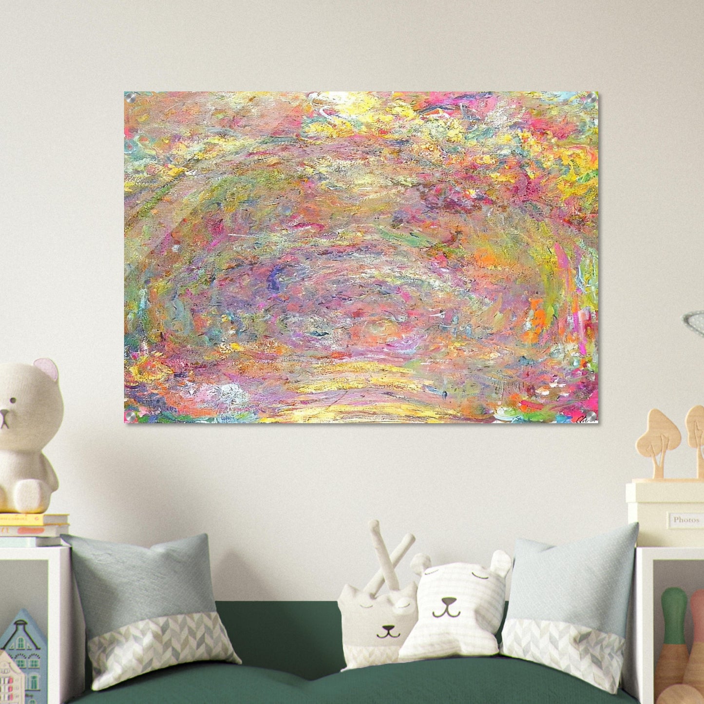 Path under the Rose Trellises - claude monet Acrylic Print - 70x100 cm / 28x40″ inches | claude monet Wall Art | claude monet Prints